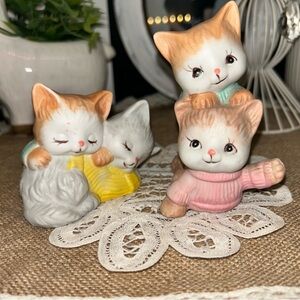 Vintage Jamestown Fine Porcelain China "Little Friends" Playful Kittens Figurine